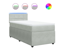 Box Spring Bed, Box Spring Beds Vidaxl Cinzeto Veludo (100 X 200 Cm)