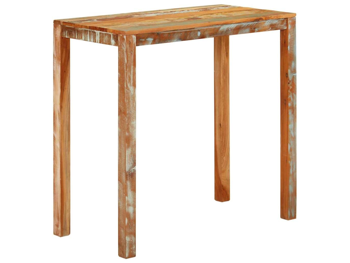 Vidaxl Mesa De Bar 112x55x108 Cm Madeira Recuperada Maciça