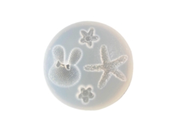 Moldes De Silicone Para Chocolate, Bolos E Fondant, Além De Acessórios Para Confeitaria Em Formatos De Coelho, Flor E Estrela-do-mar.