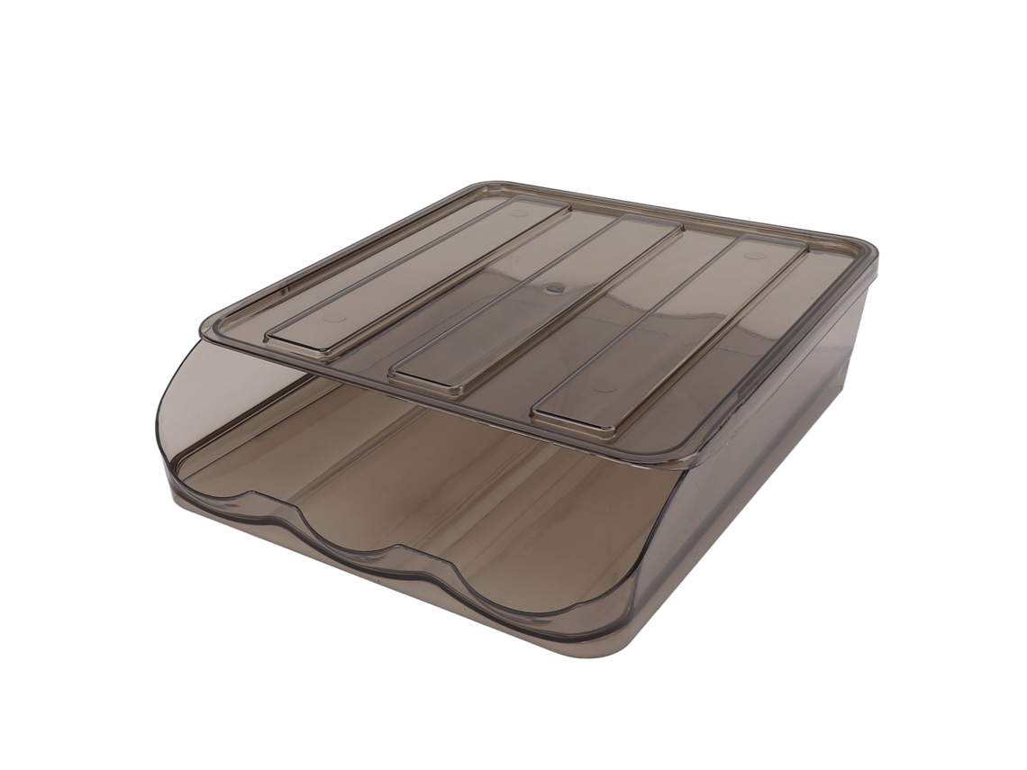 Laxiscreed Recipiente Semi-transparente Para Ovos Com Tampa De Conservação