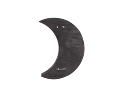 Laxiscreed Caixa De Armazenamento Em Madeira Maciça Moon Black, Tamanho Grande 25x11cm