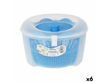 Centrifugadora para Alface Tontarelli Rucola Azul ø 24,5 x 16 cm (6 Unidades)