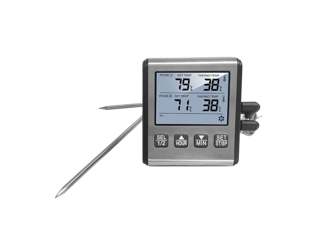 Termômetro com alarme, temporizador, até 300°C AQUAFORGE