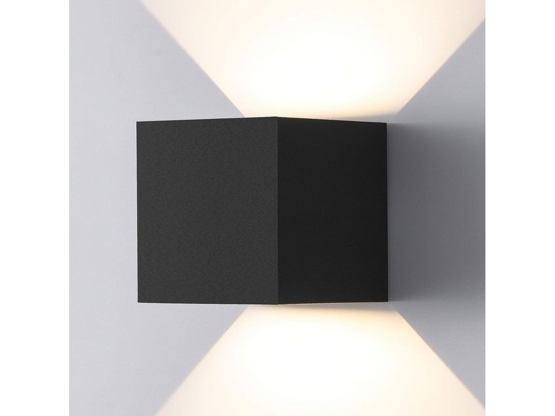 Lâmpada De Parede Led Moderna 3000k Quente Alumínio Branco Regulável Ip65 Interior/exterior 6w A++