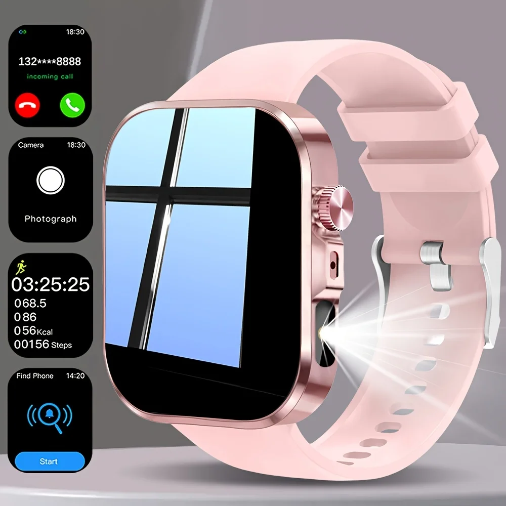 (rosa) Smartwatch Multifuncional Com Diversos Modos Esportivos E Chamadas Sem Fio.
