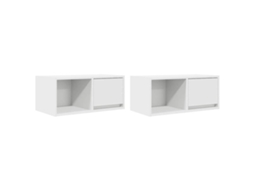 Conjunto de 2 móveis para TV Deriv. Madeira Branco MAISON EXCLUSIVE (60x31x25,5 cm)