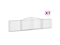 Gabion Basket, Gabion Baskets Vidaxl Prateado Ferro (400 X 30 X 80/100 Cm)