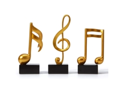 Ornamentos de notas musicais Nova Line, 3pcs, decorativos de piano, presente