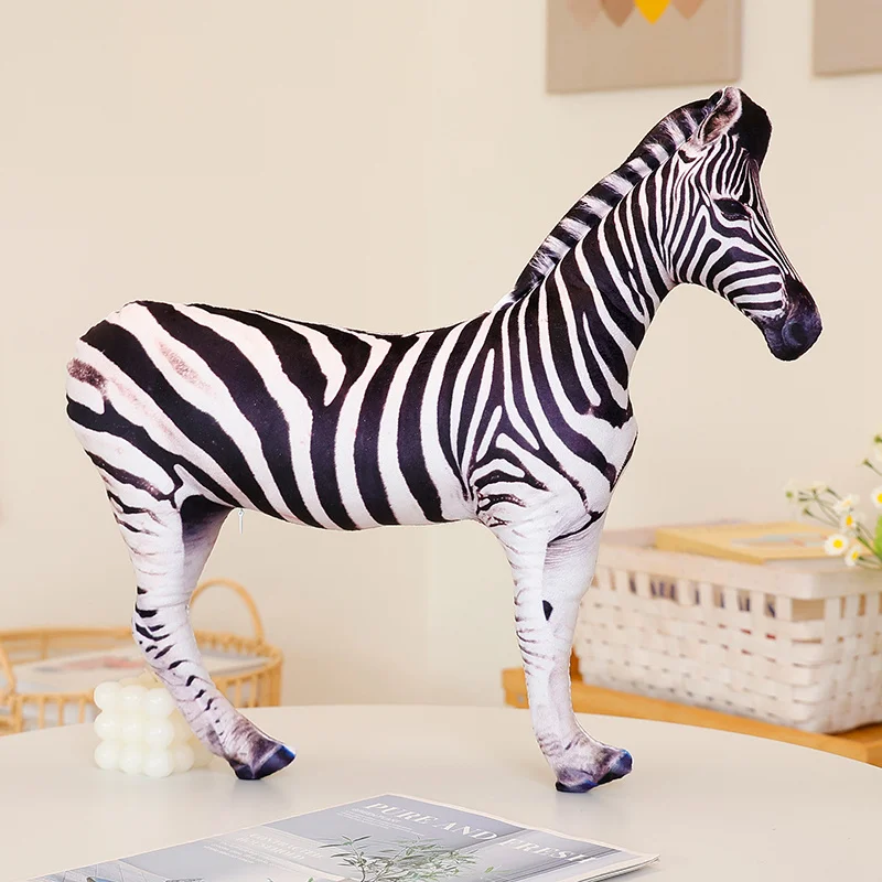 Almofada Decorativa 3d com Estampa de Zebra , Ideal para Sofá Ou Quarto. MDUG (40x36 Cm)