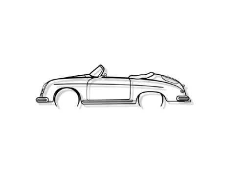 Shape Paris 356 Speedster California Deta Decoração De Parede M
