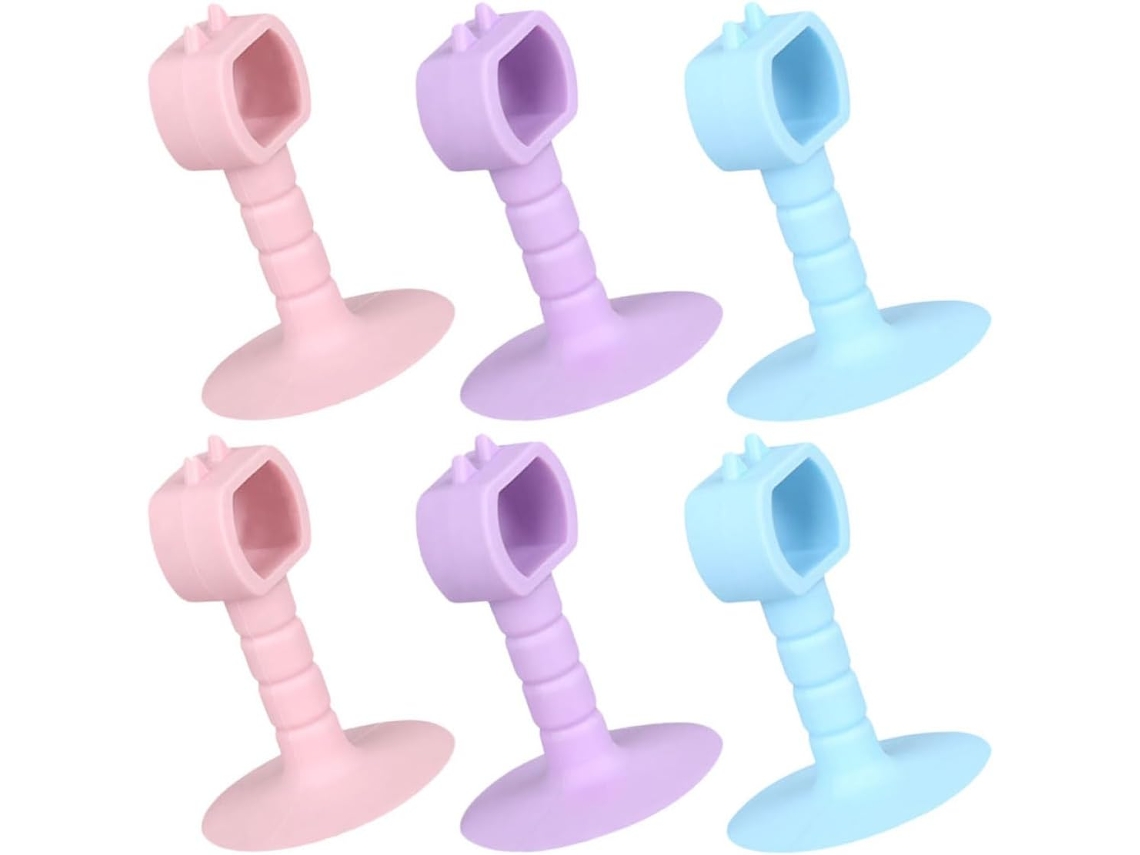 Conjunto De 6 Protetores Parede Silicone Com Ventosa Para Batente Porta