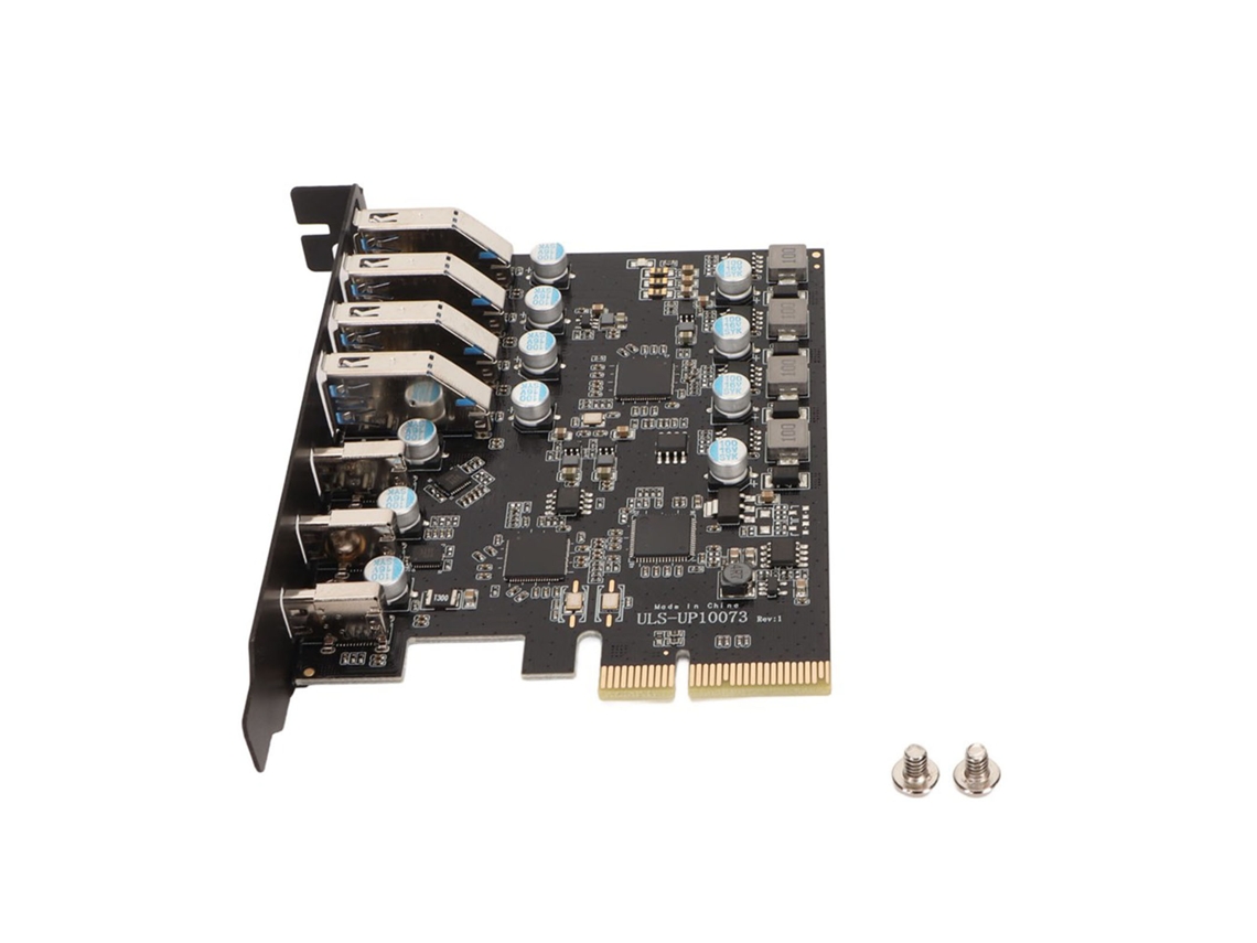 Placa De Expansão Pcie Usb3.2 Gen2 10gbps Com 4 Usb A E 3 Usb C Para Windows E Os X