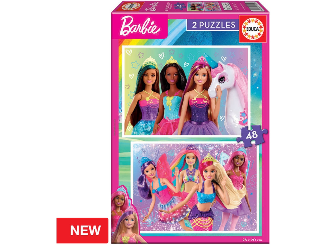 Puzzle EDUCA 2x Puzzle 48 Barbie (Idade Mínima: 3 Anos - 96 Peças)