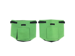 2pcs Sacos de Crescimento de Plantas 7 Galões em Feltro com Janela Velcro