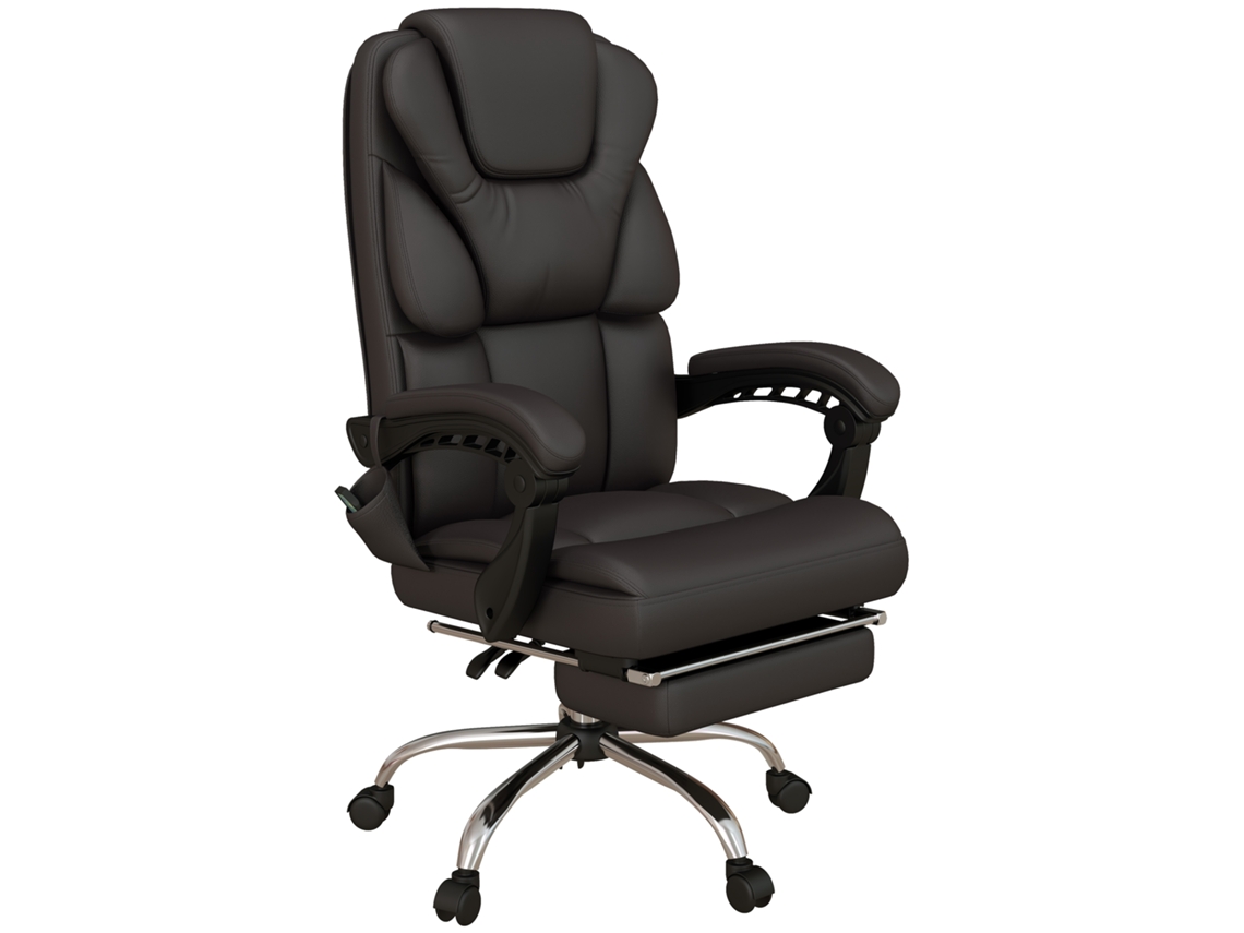 Cadeira Escritório Massagem Pu Reclinável 63x57x118 126 Cm S/MARCA