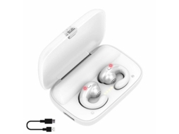 Fones De Ouvido Sem Fio Tws Bluetooth 5.0 Com Condução Óssea, Fones De Ouvido À Prova Dágua Para Trabalho E Esportes(branco)
