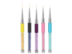 5pcs Pinceis Para Arte De Unhas Liner Pincéis De Desenho E Pintura Com Ponta Para Manicure Profissional