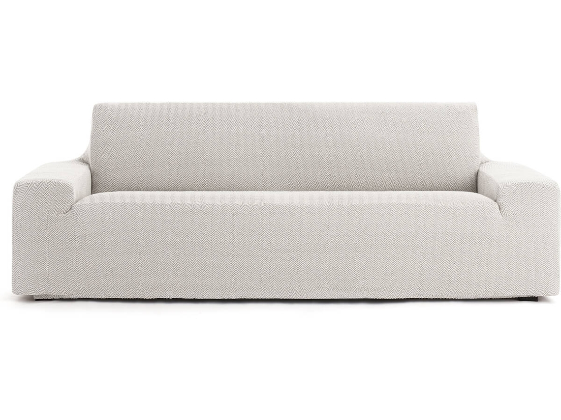 Capa de Sofá 3 Lugares EYSA Premium Jaz Tecido Multielástico (260 x 70 x 120 cm - Poliéster e Algodão - Crudo)