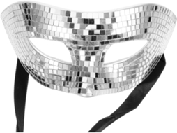 Máscara Decorativa Artesanal Com Lantejoulas Prateadas, Máscara Leve Que Cobre Metade Do Rosto, Ideal Para Bailes De Máscaras E Festas.