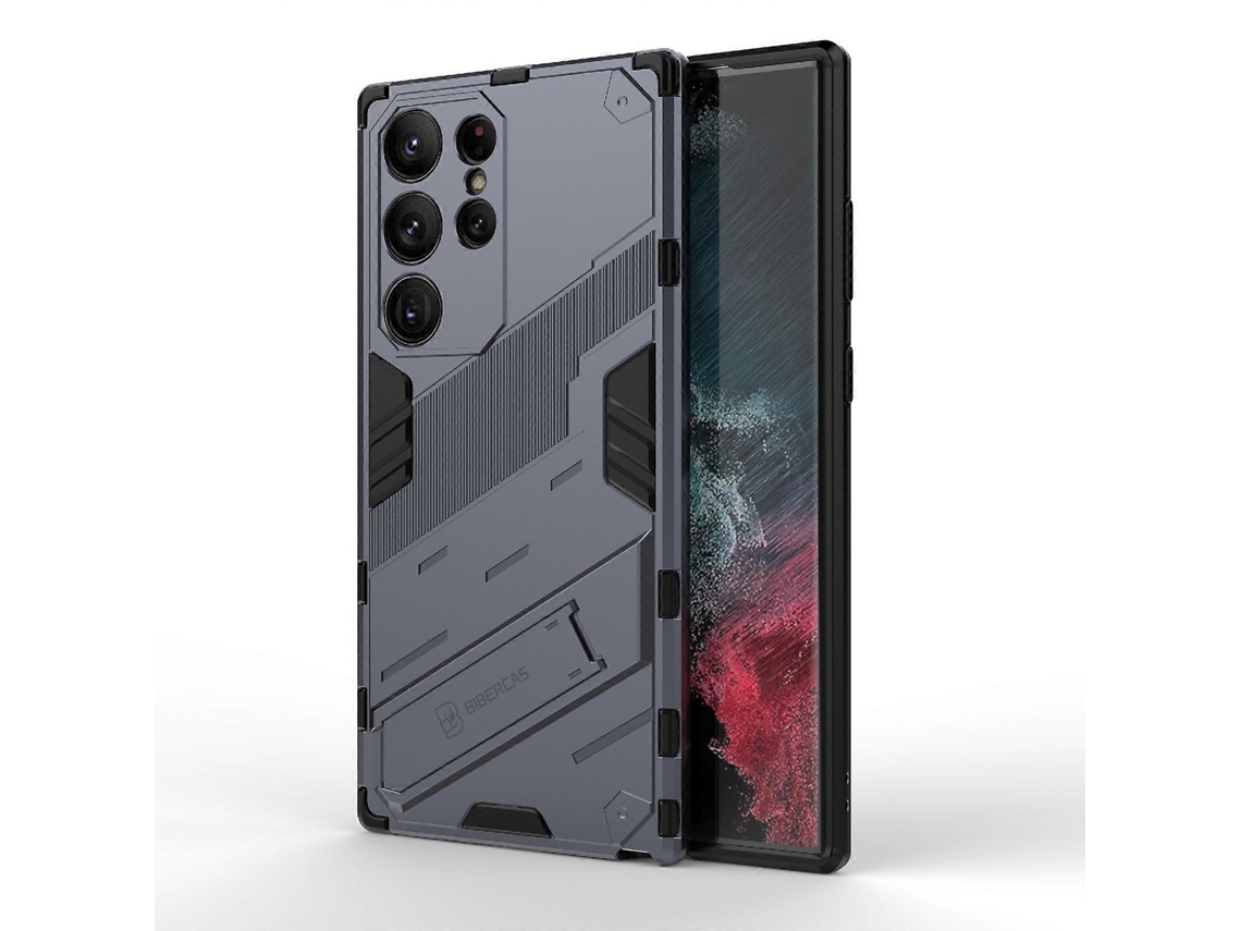 Capa Para Samsung Galaxy S23 Ultra 5g Punk Armor 2 Em 1 Em Pc + Tpu À Prova De Choque Com Suporte Invisível