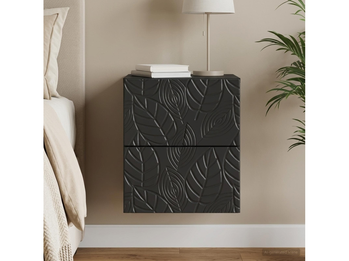 Vidaxl Gabinete De Canto Montado Na Parede Preto 34,5 X 33 X 40 Cm