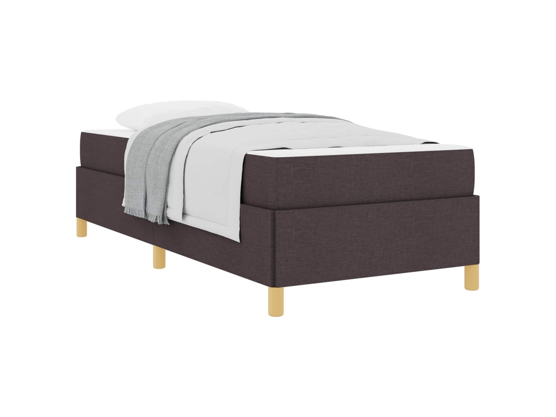 Estrutura da Cama com Colchão Marrom Escuro Tecido MAISON EXCLUSIVE (90x190 cm)