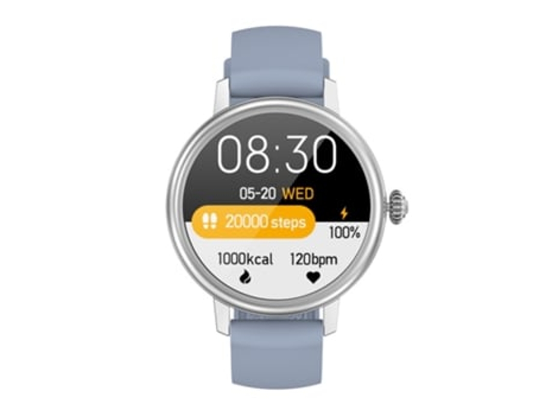 Smartwatches Multifuncional Tela Hd de 1 19 Polegadas Envio de Mensagem Prata AUJEZON
