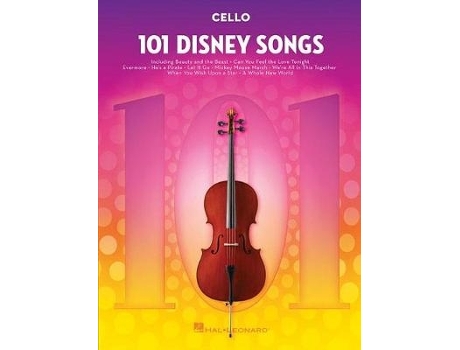 Livro 101 disney songs de hal leonard publishing corporation (inglês)