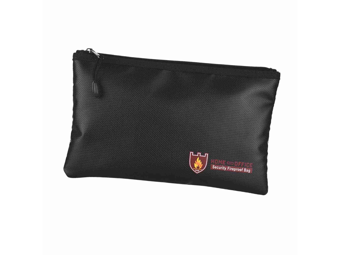 Bolsa De Documentos Ignífuga Pequeña Anti-água Cremallera Joyería Valores