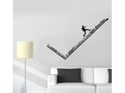 Adesivo de parede em vinil com citação motivacional para sala de estar, escritório, sucesso, homem, adesivos, murais, mural Correto Sig 84x57cm