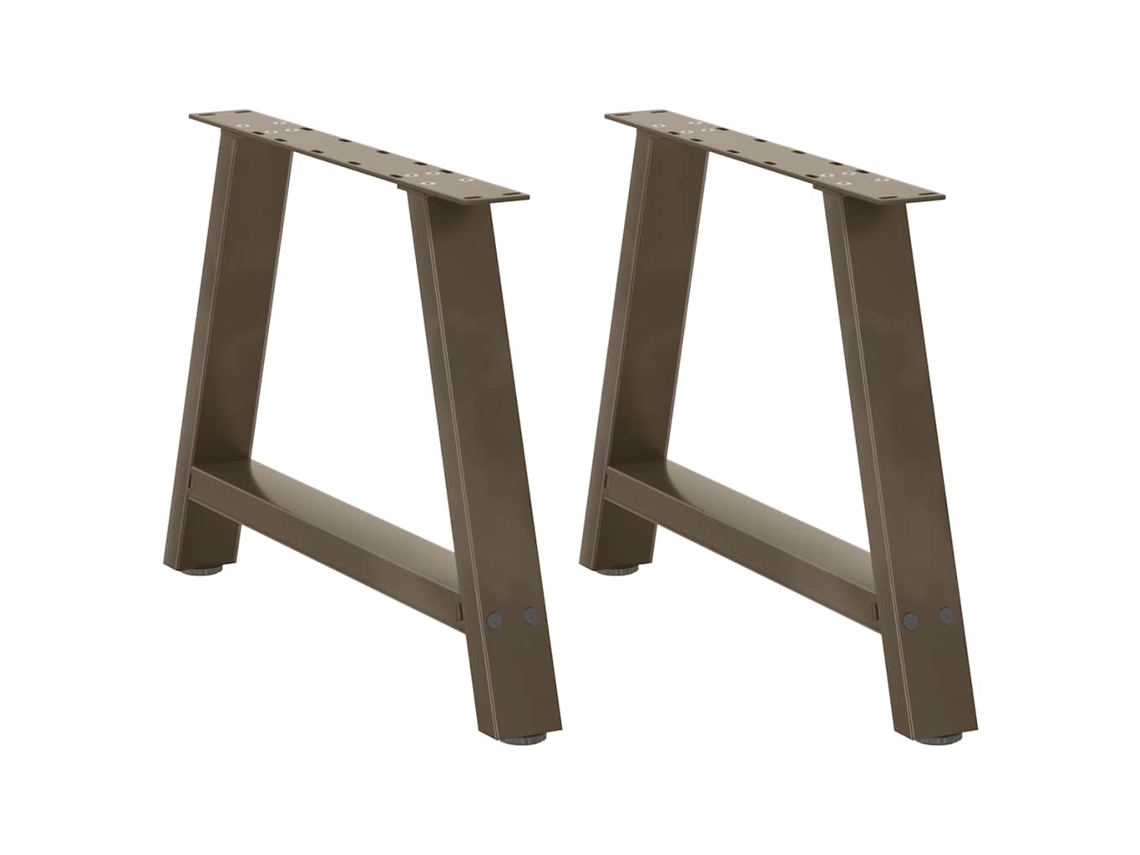 Vidaxl Pés Para Mesa De Centro Em Formato A, 2 Peças, 60x (42-43) Cm, Aço