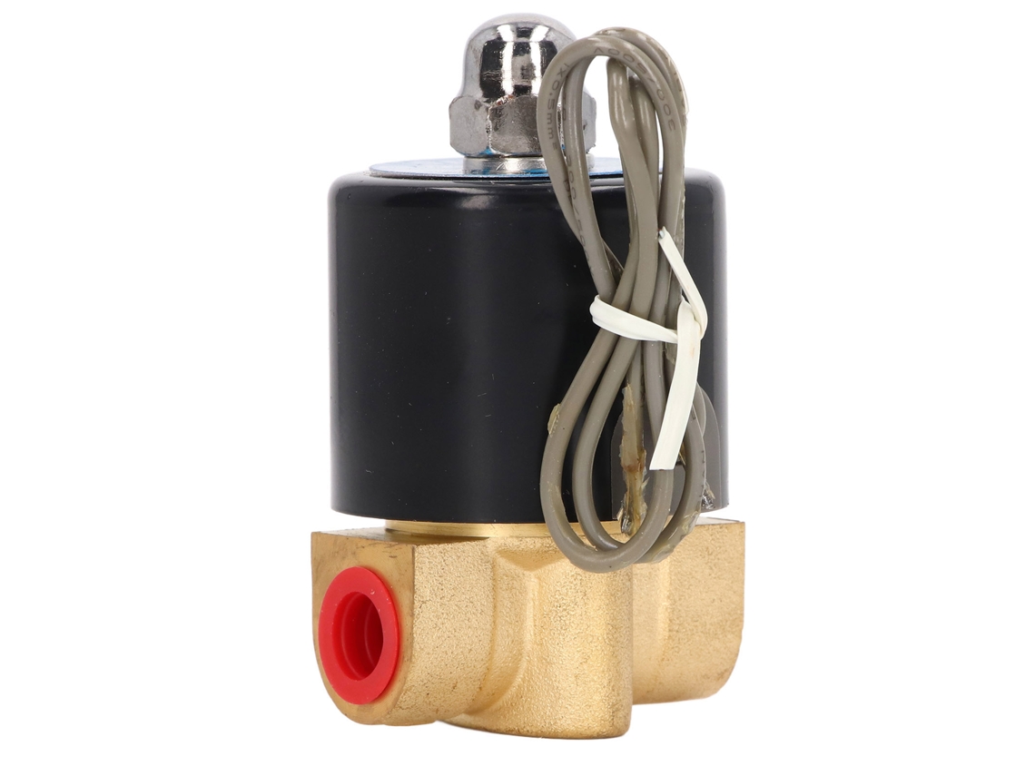 Válvula Solenóide Elétrica Fechada Normalmente 1/4 Polegada Latão Dc24v Para Água Ar Gás Óleo Combustível