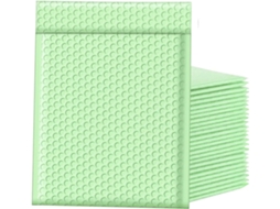 Envelopes de bolha autoadesivos multicoloridos, tamanhos variados, 50 unidades (verde menta, 13 x 15 cm)