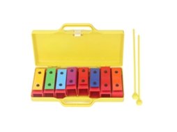 8 Notas Sino Resonador Colorido Com Estojo Baquetas Brinquedo Musical Infantil Adulto