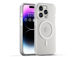 Capa Híbrida Translúcida Para Iphone 14 Pro - Tpu E Pc Com Magsafe | Fosca - Branca