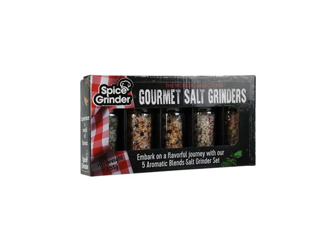 Moinhos De Sal Com 5 Misturas Aromáticas Basics
