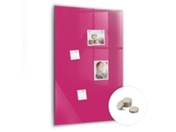 Quadro De Vidro Magnético Rosa Claro Para A Sala De Estar Espelharte (60x90 Cm)