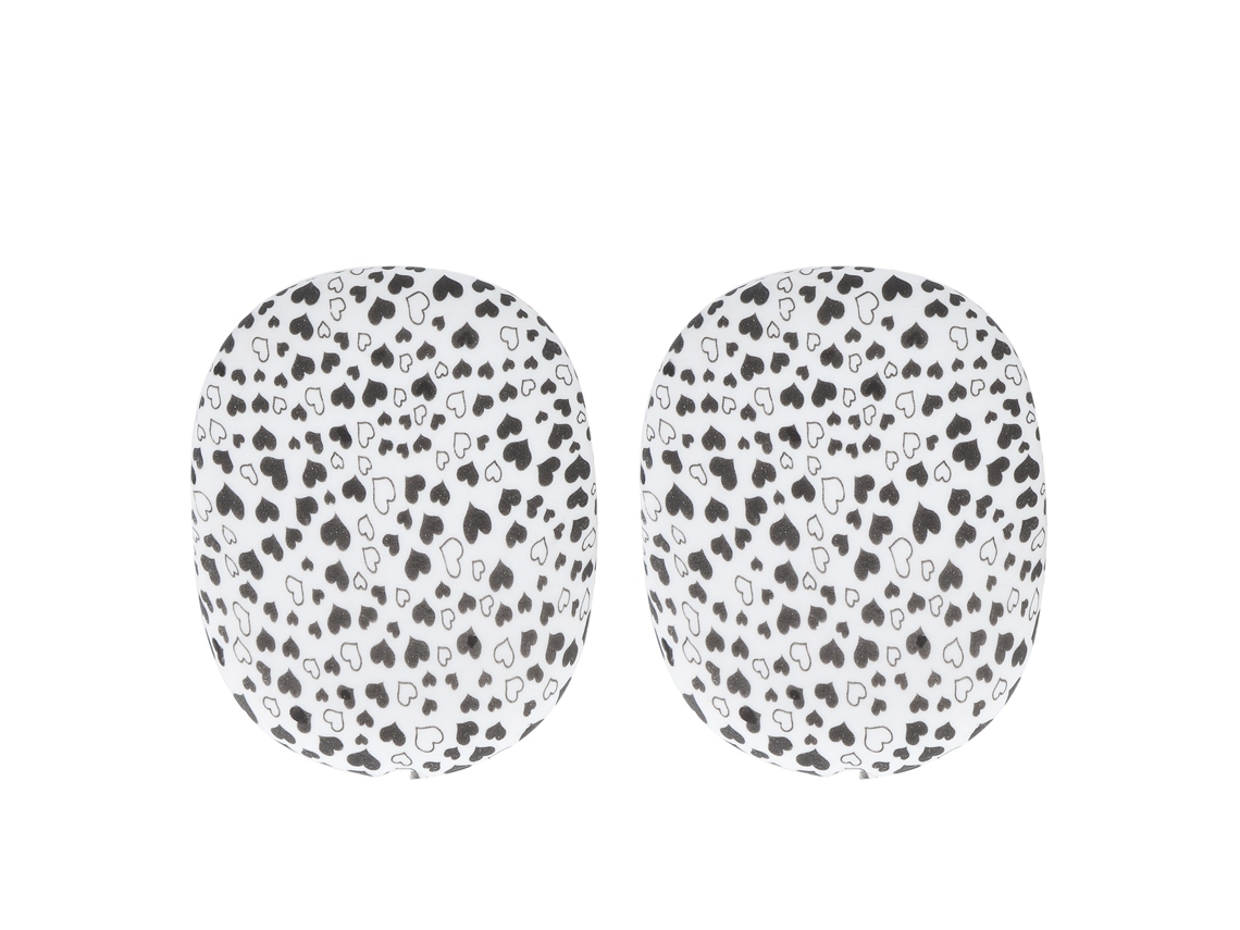 Aetheria capa Protetora de Silicone Impacto Resistente para Fones de Ouvido Bluetooth Ios Preto e Branco Love