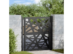 Vidaxl Portão De Jardim 100x100 Cm Design De Luz Em Aço Preto