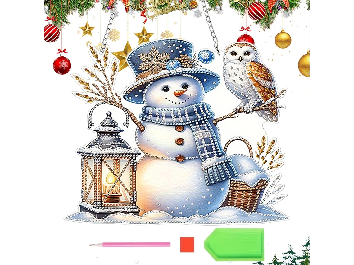 Kit De Arte Diy Para Enfeites De Natal Em Acrílico 2d Com Strass |