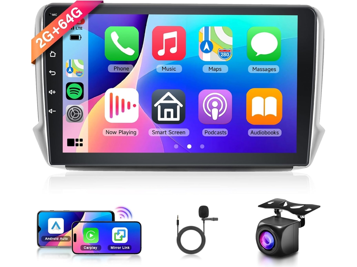 Áudio Automotivo Android 2g 64g, Rádio Automotivo Com Tela Sensível Ao Toque, Zeuxo