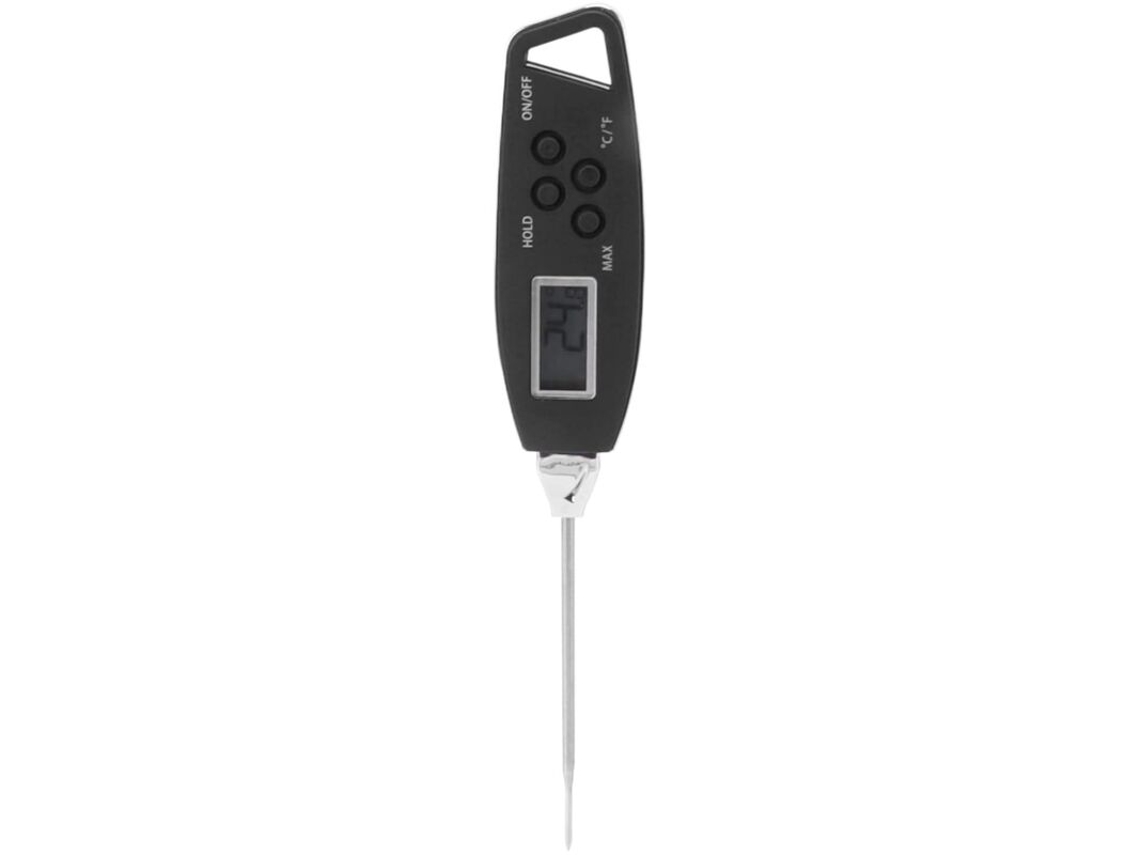Termômetro Digital Para Alimentos, Temperatura Máxima Em Lcd Transparente, Termômetro De Carne De Leitura Instantânea Para Cozinhar Slowmoose (preto)