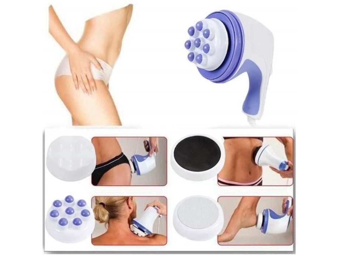 Massageador Vibratório Portátil Elétrico Para Emagrecimento, Anticelulite E Queimador De Gordura Com 4 Cabeças Aquaforge