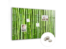 Lousa Magnética Parede De Bambu Para A Sala De Estar Espelharte (90x60 Cm)