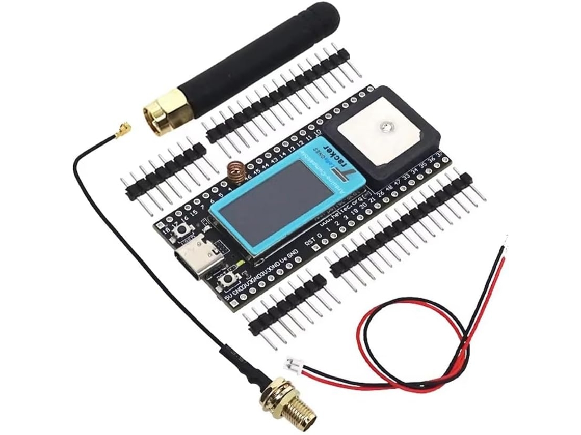 Rastreador SFUSHOS Lora ESP32 Meshtastic, Sx1262, Wi-Fi, Bluetooth, GPS 863-928MHz