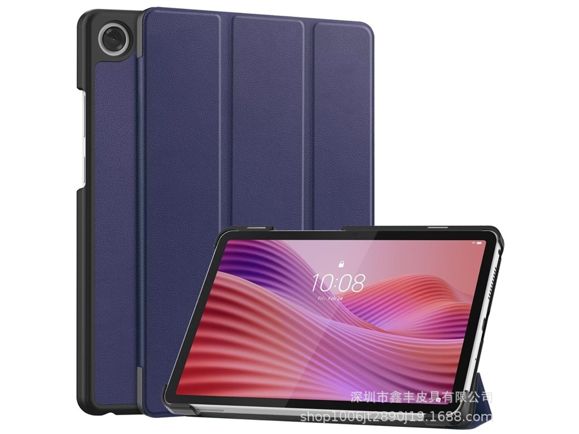 Capa Para Tablet Lurelia, Compatível Com Lenovo Tab M10 5g 2023 10,6", Azul, Couro Sintético, Dobrável Com Suporte, Dissipação De Calor