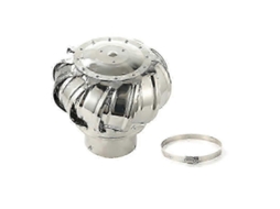 Tampa de Chaminé Ventilação Rotativa 110mm Aço Inoxidável CHARM