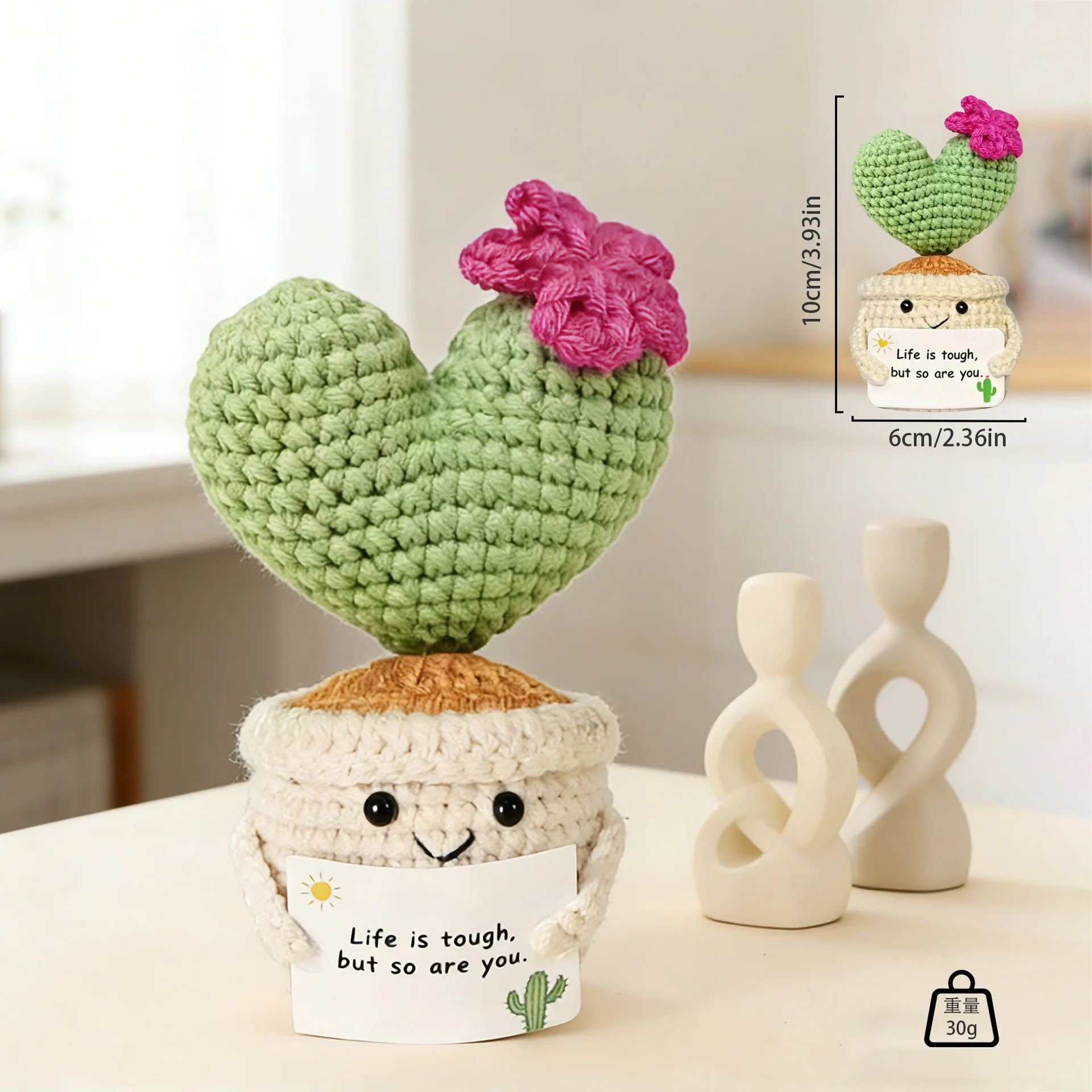 (15 Cm) Vaso De Flores Trançado À Mão, Planta Artificial, Decoração Para Presente