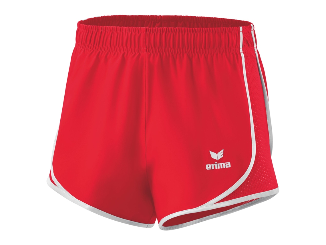 Shorts Erima Performance Com Deslizamento Interno Vermelho/branco