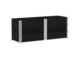 Pallet Collar, Pallet Collars Vidaxl Preto Madeira De Pinho (150 X 50 Cm)